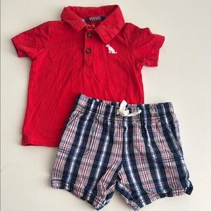 Carter's Blue and Red Plaid Shorts